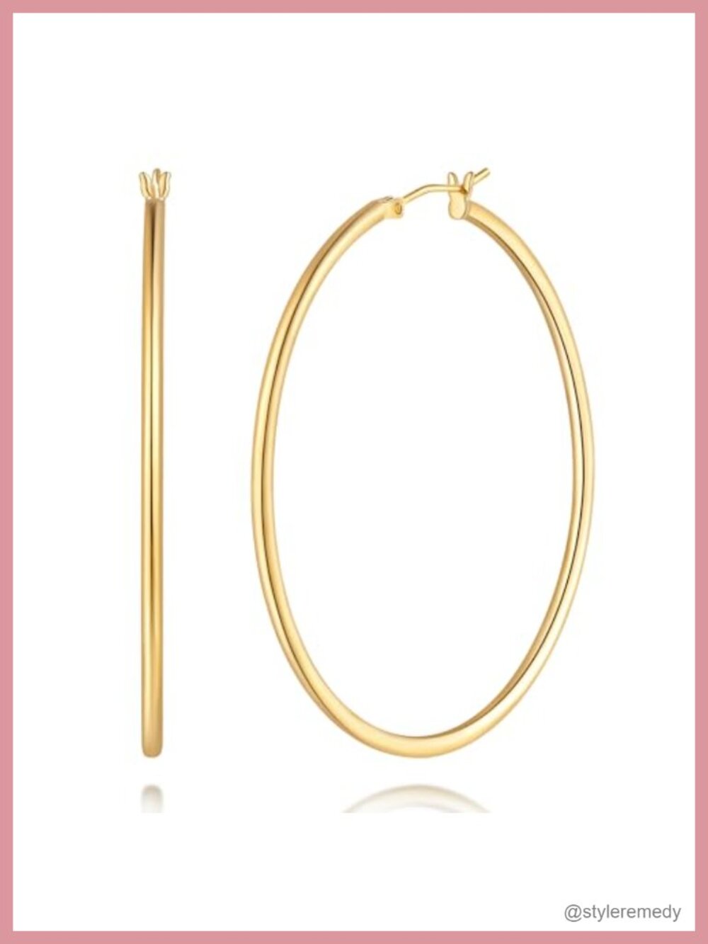 14K Gold Plated Hoop Earrings for Women Hypoallergenic